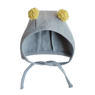 婴儿帽子可爱超萌羊羔毛球羊绒棉护耳帽婴幼儿男女宝宝胎帽秋冬季