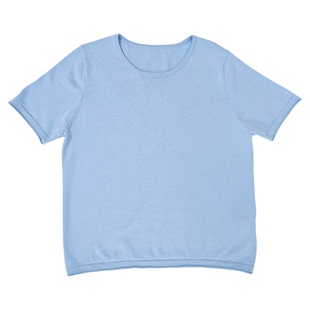 无色无味新款纯色针织衫女秋季打底衫短袖t恤圆领纯棉长袖上衣