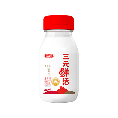 三元鲜活牛奶200ml*7瓶装