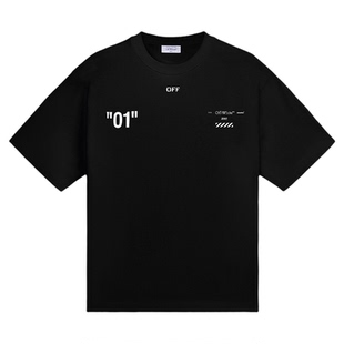 OFF-WHITE™情侣款圆领纯棉高街风短袖T恤男女同款潮牌上衣