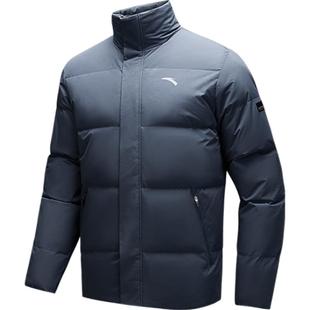 安踏雪壳羽绒服四防短款羽绒外套男款冬季鸭绒保暖风衣防泼水棉服