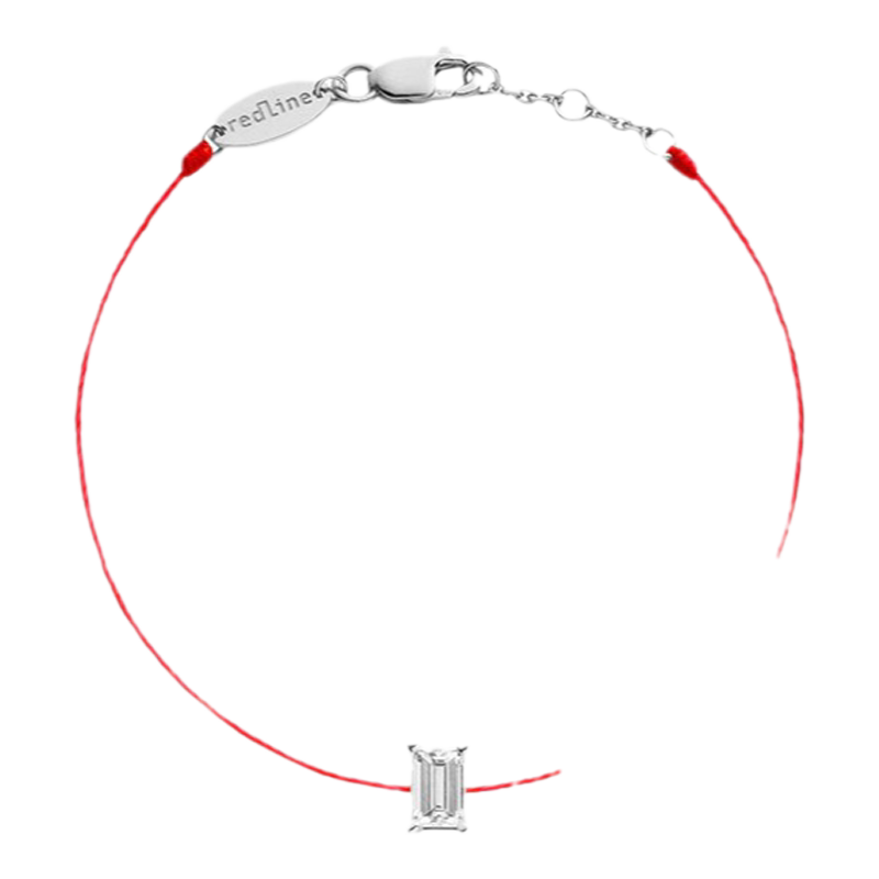 redline/红绳女士2023新款Sa Comtesse 0.20克拉方形钻石绳制手链