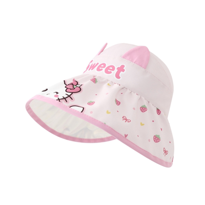 女童3-6岁夏季卡通大檐空顶帽