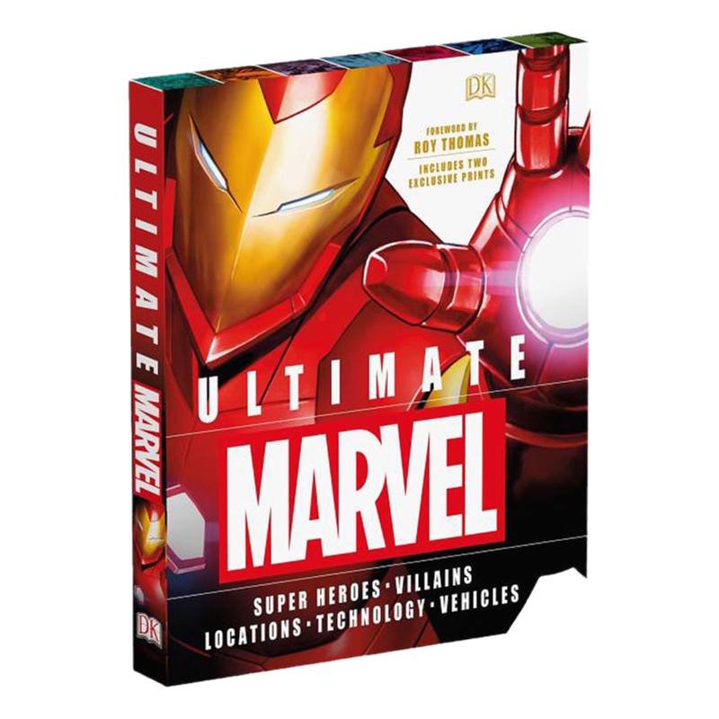 DK 新版漫威百科大全 旗舰版 英文原版 DK Ultimate Marvel 精装大开本 漫威人物载具装备 精细图解百科 漫迷精装收藏 英语书籍