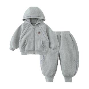 [空空棉]齐齐熊男童秋装套装儿童休闲运动服宝宝卫衣春秋外套童装