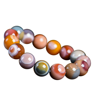 普琳丝7A+珍藏级内蒙古阿拉善老矿天眼阿拉善碧玉手链手串