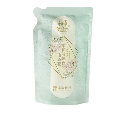 裕华山茶花液体香皂500g补充袋装