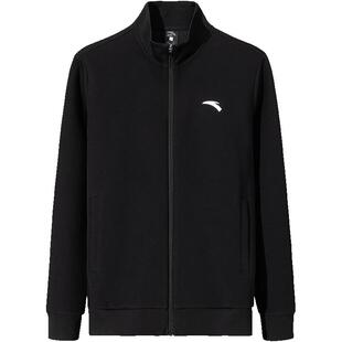 安踏加绒立领运动外套男士春夏季针织开衫休闲卫衣长袖行政夹克