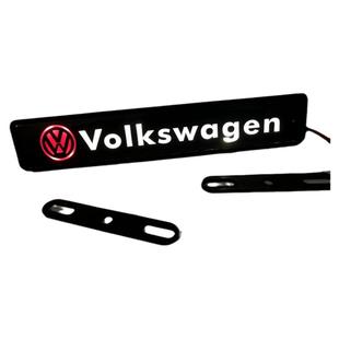 适用于大众普桑捷达奥迪中网改装LED发光车标带灯中网标汽车装饰