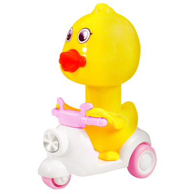 按压小鸭摩托车无需电池即按即跑