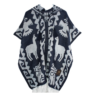秘鲁进口羊驼毛材质民族风披风