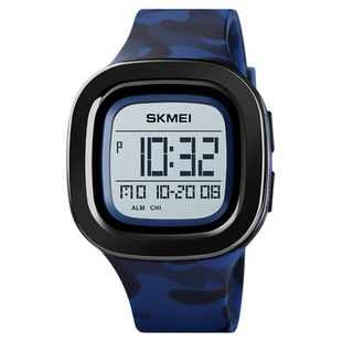 Skmei时刻美男士运动电子手表方形学生倒计时方形腕表防水新款潮