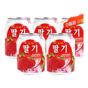 韩国进口九日牌草莓汁网红果汁饮料整箱冲饮10罐饮品休闲欢聚畅饮