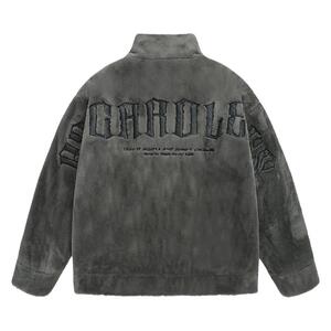 BJHG美式复古仿兔绒加厚棉衣外套