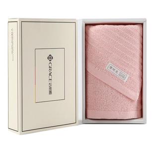 洁丽雅毛巾单条礼盒装伴手礼纯棉洗脸巾家用公司福利礼品定制logo