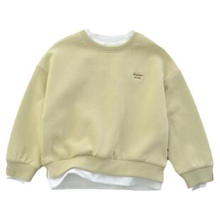 男女童假两件卫衣 春款新款纯棉舒适童装上衣 休闲洋气长袖T恤