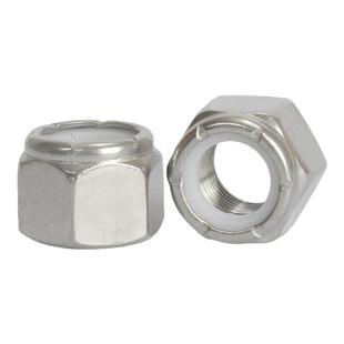 304/316L/2205/321英/美制防松螺帽薄型细牙反牙防脱尼龙锁紧螺母