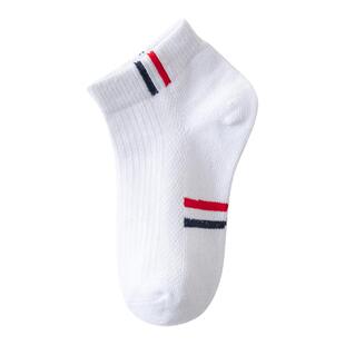 儿童袜子春季夏季男童女童棉袜薄款网眼学生短筒袜中大童白袜