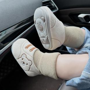 袜3 秋冬季 1岁软底鞋 子男女宝宝0 6到12个月不掉加厚8外出9 婴儿鞋