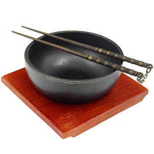 铁饭碗生铁碗铸铁饭碗煲仔饭铸铁碗木炭钵送礼纯铁钵韩式日式餐具