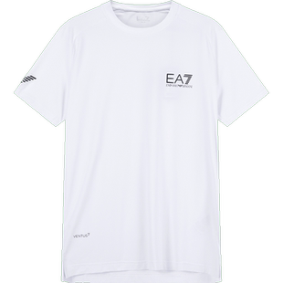 【自营】EA7阿玛尼男士LOGO胶印网眼圆领短袖T恤8NPT22 PJEMZ