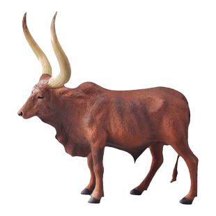 童德仿真农场动物玩具安科拉长角牛模型安科拉瓦图西牛儿童摆件
