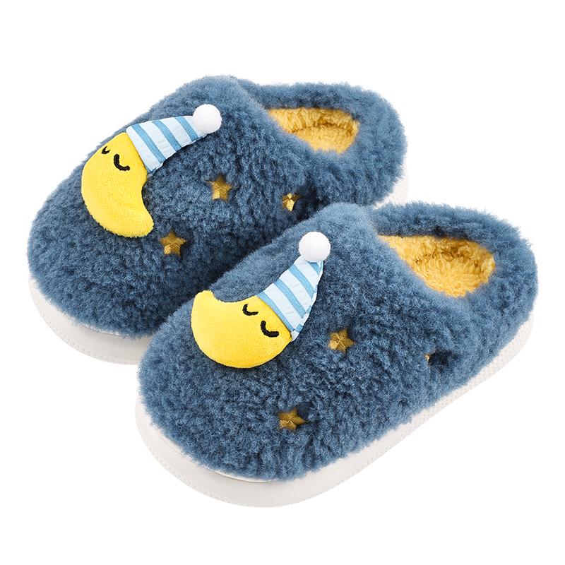 儿童棉拖鞋冬季卡通可爱居家软底静音保暖加绒毛毛鞋女孩宝宝棉鞋
