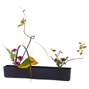 台湾塑胶花器大方帽小插花长方形长条型方管型花店花艺酒店小源流