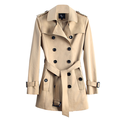 短款卡其色风衣春季外套小个子