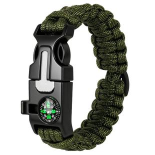 户外多功能求生手环野外应急末日生存装备打火石口哨编织伞绳手链