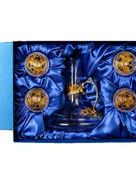 轻奢家用珐琅彩水晶玻璃红酒杯