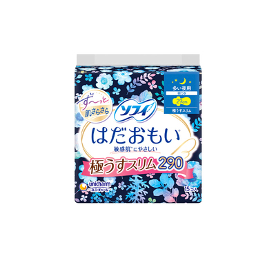 苏菲卫生巾日本原装进口敏感肌肤温柔肌极薄夜用女290组合整箱批