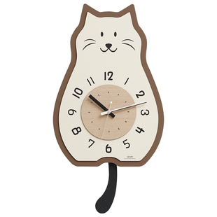 Mandelda免打孔奶油风挂钟客厅钟表餐厅2026新款简约现代时钟挂墙