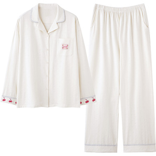 马克公主奶fufu纯棉睡衣女春秋2026正流行甜美樱桃家居服出门套装