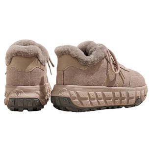 7CM轮胎底厚底德训鞋女款2025新款冬季加绒保暖棉鞋内增高女鞋子