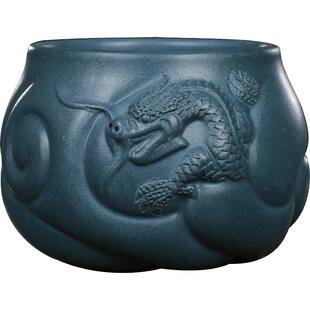 杯中乾坤 宜兴紫砂小口杯四色鱼化龙主人杯品茗杯紫砂功夫茶盅杯