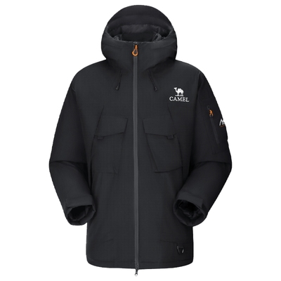 骆驼户外羽绒服加厚夹羽绒冲锋衣