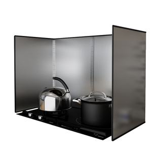 德国304不锈钢炒菜防溅油烟机挡火板厨房煤气灶台隔油耐高温加厚