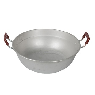 铝锅炒菜锅加厚手工化铝锅特厚老式家用小双耳铝制铝炒锅大号圆底