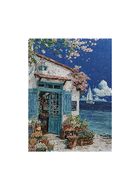 TaoMu 治愈系海边风景装饰画新款客厅DIY挂毯画氛围感沙发摆画