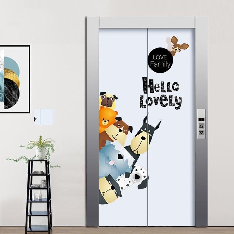 电梯门贴纸网红电梯贴纸自电梯门改色一户墙纸贴膜粘一梯入户门贴