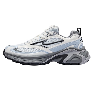 鸿星尔克鸿羽休闲鞋厚底增高男鞋网面透气运动鞋情侣复古老爹鞋男