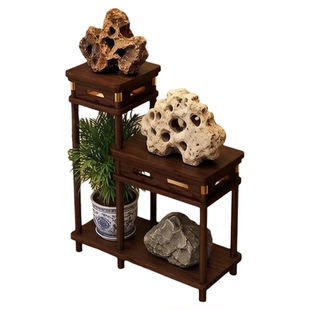 实木中式花架多层花盆栽摆件植物摆放置物展示架阶梯式小型博古架