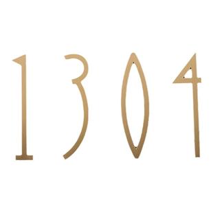 北欧优质黄铜家用门牌号房间酒店号码牌墙壁装饰挂牌个性数字定制