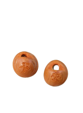 桃核雕刻龙纹平安桃篮迷你原色