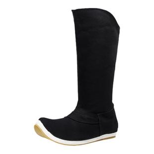 古风靴搭配汉服鞋子明制官靴武侠男靴子百搭古代古装单靴长筒皂靴