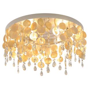 法式贝壳吸顶灯主卧室灯房间灯粉色装饰灯具温馨浪漫儿童房护眼灯