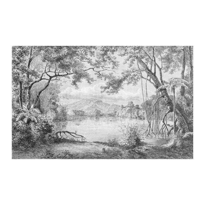 墙纸定制3d立体法式复古电视背景墙壁纸客厅欧式壁布卧室墙布壁画