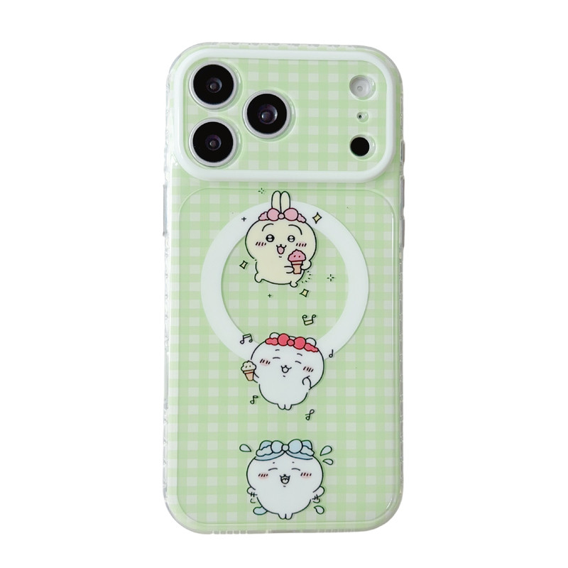 吉伊卡哇小新适用iphone苹果17promax可爱16pro卡通15少女生时尚精孔全包相机ai金属独立键双层IMD磁吸手机壳