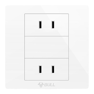 公牛86型墙壁二二插两位二孔2孔家用暗装开关面板四孔4孔插座10a